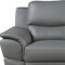 Homeroots 85" Gray Leather Sofa With Silver Legs 329483 - alternate 4