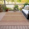 Homeroots 8' X 10' Orange And Ivory Chevron Washable Indoor Outdoor Area Rug 612289 - alternate 3