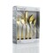Megachef Gibbous 20 Piece Flatware Utensil Set, Stainless Steel Service for 4 in in Gold MCFW-GIBBOUS-GOLD - alternate 4