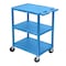 Luxor Utility Cart - 3 Shelves Structural Foam Plastic HE34-BU - alternate 2