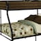 Homeroots 84" X 62" X 65" Twin Xl Over Queen Black Metal Tube Bunk Bed 286570 - alternate 2