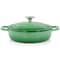 Megachef 2 Quart Round Enameled Cast Iron Braiser Pan in Green MG-BRS22G - alternate 2