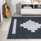 Jonathan Y Adriel Geometric Medallion Non-Slip Machine-Washable Navy/Light Gray 4 ft. x 6 ft. Area Rug WSH111B-4 - alternate 3