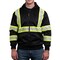 Game Workwear Full Zip Hi-Vis Hoodie, 100% Pique Fleece, Black, S 8775 - alternate 2