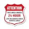 Signmission 24 Hour Surveillance Shield Sign Attenti, 18 Inch X 18 Inch, Plastic Sign SHI-P-18-351 - alternate 1