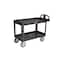 Rubbermaid Commercial Utility Cart with Deep Lipped Plastic Shelves, Plastic, 750 lb Load Capacity, 2 Shelves, 55 in L FG454610BLA - alternate 3