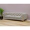Homeroots 97" Beige Velvet Chesterfield Sofa With Gold Legs 488829 - alternate 3