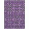 Homeroots 8' X 10' Purple and Green Floral Washable Non Skid Indoor Outdoor Area Rug 564362 - alternate 4