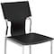 Homeroots Set of Four Black and Silver Metal and Leather Partially Open Back Dining Side Chairs, 4PK 553901 - alternate 3