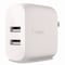 Belkin BOOST CHARGE Dual USB-A Wall Charger + Lightning to USB-A Cable, White WCD001DQ1MWH - alternate 4