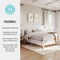 Martha Stewart Carmy King Upholstered Platform Bed, Tufted Wingback Headboard and Cushioned Siderails TW-B2503T-K-WH-MS - alternate 4