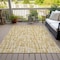 Homeroots 5' X 8' Gold Brown And Beige Abstract Washable Indoor Outdoor Area Rug 602498 - alternate 3