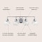 Jonathan Y Shirley 34" 4-Light Farmhouse Industrial Metal LED Vanity Light w/ Seeded Glass Globe Shades, Chrome JYL7406A - alternate 4