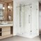 Vigo 36 in. L x 48 in. W x 79 in. H Frameless Sliding Rectangle Shower Enclosure Kit in Chrome VG6051CHCL48WL - alternate 2