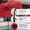 Infinipower 9FT Outdoor Patio Umbrella with 8 Ribs, Red 3A88LGBRLA9REDV2 - alternate 3
