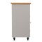 Homeroots Gray and Natural 35in Rolling Kitchen Island With Storage 402561 - alternate 2