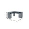Homeroots 60" Gray Wood L Shape Computer Desk With Two Drawers 723778 - alternate 3
