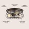 Jonathan Y Calvia 15.7" 3-Light Farmhouse Metal Cage Flush Mount, Oil Rubbed Bronze JYL9538A - alternate 2