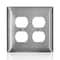 Leviton WallPlate, DuplexOutlet, StainlessSteel SSJ32-C40 - alternate 1