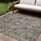 Homeroots 10' X 14' Taupe and Dark Taupe Oriental Washable Non Skid Indoor Outdoor Area Rug 563798 - alternate 1