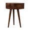 Homeroots 21" Brown Solid Wood Round One Drawer Nightstand 651556 - alternate 6