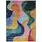 Homeroots 5' X 8' Green Orange And Pink Abstract Washable Indoor Outdoor Area Rug 604451 - alternate 3