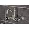 Kingston Brass Two-Handle Wall Mount Bridge Kitchen Faucet, Polished Nickel KS1266PKX - alternate 3