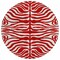Homeroots 8' Red And Ivory Round Animal Print Washable Indoor Outdoor Area Rug 600650 - alternate 4