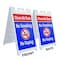 Signmission Clean Air Zone No Smoking No Vaping, A-Frame & 2 Decals Installed, Heavy-Duty Plastic Frame SBHD-D-2436-CleanAirZoneNoSmokingNoVapin - alternate 3