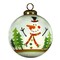 Homeroots Festive Glitter Snowman Hand Painted Mouth Blown Glass Ornament 477464 - alternate 2