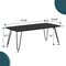 Leisuremod Elmwood Modern Wood Top Coffee Table with Iron Base, Black ET47BL - alternate 4