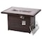 Leisuremod Mace Wicker Patio Modern Propane Fire Pit Table, Dark Brown CFW44G-DBR - alternate 3