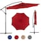 Simple Deluxe 9.8ft Offset Umbrella Cantilever Patio Hanging Umbrella Outdoor Market Umbrella with Crank and Cros 3A88LGBRLAOFFSET10REDV2 - alternate 1