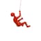 Homeroots 6" X 3" Red Resin Climbing Man Hanging Dimensional Sculpture 358139 - alternate 1