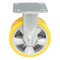 Vestil Polyurethane Rigid Caster 6 In. Diameter x 2 In. Width 661 Lb. Capacity Yellow/Gray CST-PY-6X2PUA-R - alternate 6
