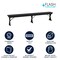 Flash Furniture HERCULES 8FT x 12in Black Wash Antique Solid Pine Farmhouse Folding Bench w/Foldable Locking X-Legs XA-B-96X12-L-XLEGS-BW-GG - alternate 4