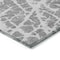 Homeroots 8' Round Charcoal Round Abstract Washable Non Skid Indoor Outdoor Area Rug 559258 - alternate 2