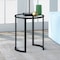 Homeroots 22" Black And Clear Glass And Steel Round End Table 543845 - alternate 2
