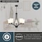 Vaxcel River Grove 5-Light Matte Black Chandelier, Frosted White Glass Shades H0317 - alternate 3