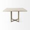 Homeroots Modern Square Wood and Gold Dining Table 397606 - alternate 1