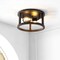 Jonathan Y Atelier 12.75" 2-Light Iron Rustic Industrial LED Flush Mount, Brown JYL7516A - alternate 4