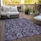 Homeroots 10' X 14' Eggplant Purple And Lavender Damask Washable Indoor Outdoor Area Rug 588165 - alternate 2