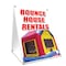 Signmission Bounce House Rentals, 36 Inch x 24 Inch A-frame Yard Sign, Plastic Sign SBC-2436-Bounce House Rentals - alternate 1