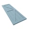 Ekena Millwork True Fit PVC Two Equal Panel Farmhouse Fixed Mount Shutters w/ Z-Bar, Peaceful Blue , 18W x 46H, PR TFP102FH18X046SB - alternate 5