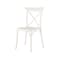 Homeroots Set of Four 21" White Heavy Duty Plastic Outdoor Stacking Dining Chairs 565179 - alternate 2