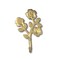 Homeroots 4" Antiqued Gold Cast Iron Flower Wall Hook 612074 - alternate 2