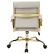 Leisuremod Benmar Leather Office Chair with Gold Frame, Tan BOG19TL - alternate 2