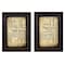 Homeroots Set Of Two Nana or Papa Black Framed Print Wall Art, 2PK 405689 - alternate 1