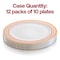 Smarty Had A Party 7.5" White with Red and Gold Chord Rim Plastic Appetizer/Salad Plates (120 Plates), 120PK 627BG-CASE - alternate 3