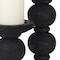 Homeroots Set of Two Black Wood Abstract Tabletop Candle Holders, 2PK 608539 - alternate 3